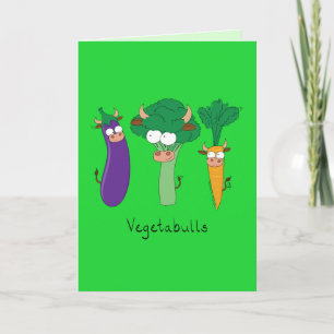 VegetaBULLS Végétaux Bulls Drôle Carte de voeux