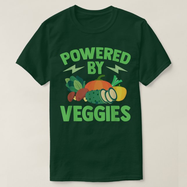 Végétarien Alimenté Par T-Shirt Légume Végétal (Design devant)