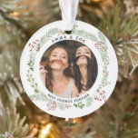 Végétation d'hiver Best Friends Ornament<br><div class="desc">Une excellente idée cadeau pour votre meilleur ami aimé! Personnalisez ce beau ornement avec votre photo ensemble et vos noms.</div>