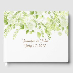 Végétation Floral Printemps Mariage Livre d'or