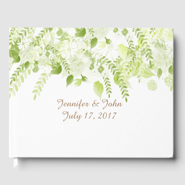 Végétation Floral Printemps Mariage Livre d'or (Recto)