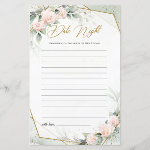 Végétation florale floue et or Date Nuit idées