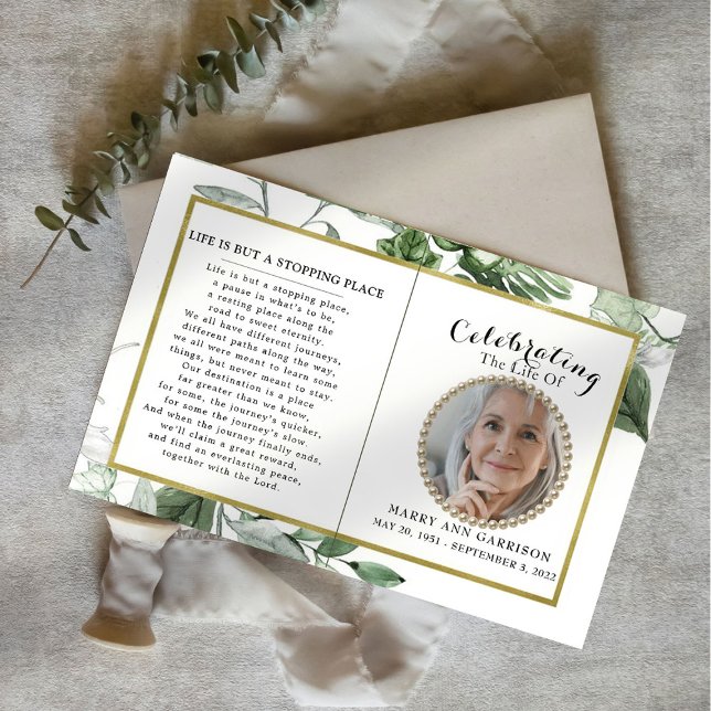 Végétation Foliage Photo Celebration of Life Progr (Créateur téléchargé)