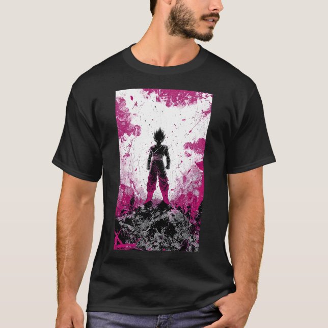 Vegeto Ultra Ego Epic Silhouette Graphic T-Shirt (Devant)