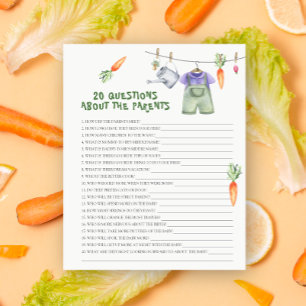 Veggie baby shower 20 questions sur les parents