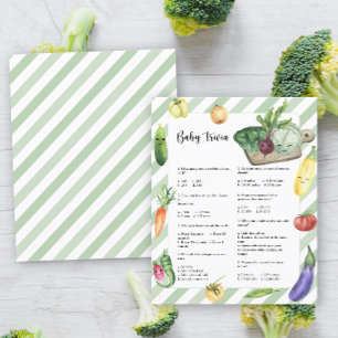 Veggie baby shower Baby Trivia   Jeu baby shower