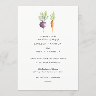 Veggie Duo   Invitation de l'anniversaire de l'aqu