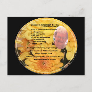 Veggie Mincemeat Recette de biscuits Carte postale