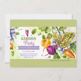 Veggie Patch Garden Invitation