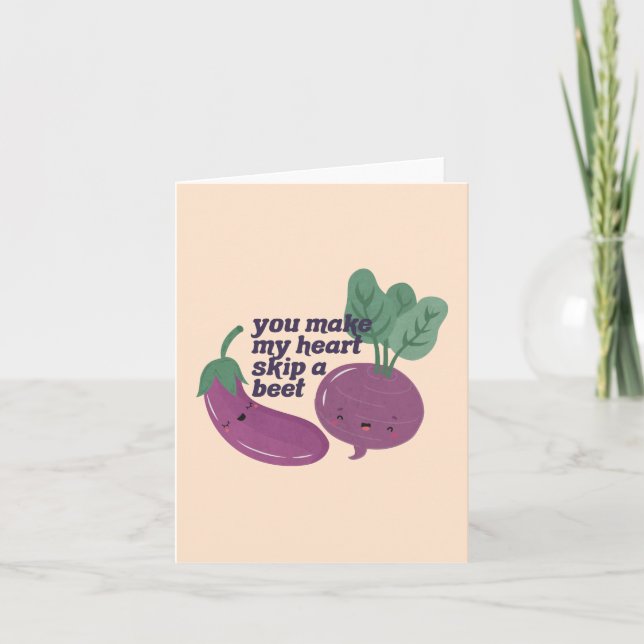 Veggie Pun : Vous faites mon coeur Sauter une bett (Devant)