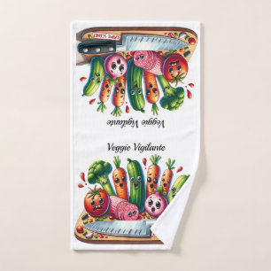 Veggie Vigilante Crime Scène Serviette de cuisine