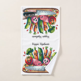 Veggie Vigilante Crime Scène Serviette de cuisine