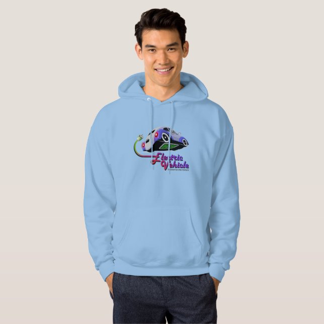 Véhicule électrique futur | Sweat - shirt à capuch (Devant entier)
