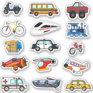 Véhicules de voiture de voyage Enfants Sticker édu