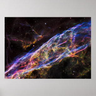 Veil Nebula. NGC 6960 - Affiche