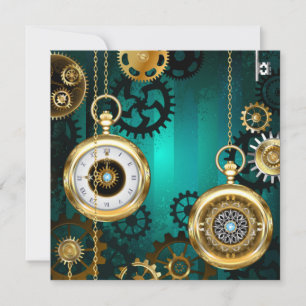 Veille bijoux Steampunk sur un Arrière - plan vert