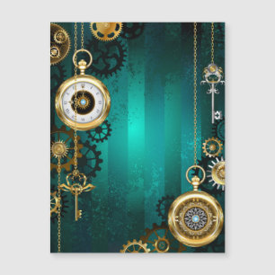 Veille bijoux Steampunk sur un Arrière - plan vert