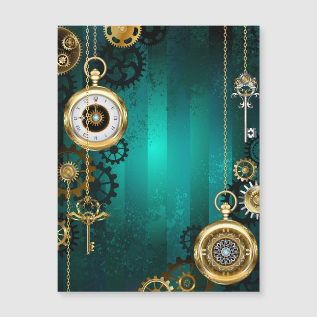 Veille bijoux Steampunk sur un Arrière - plan vert (Devant)