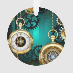 Veille bijoux Steampunk sur un Arrière - plan vert
