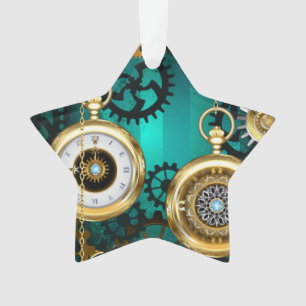 Veille bijoux Steampunk sur un Arrière - plan vert