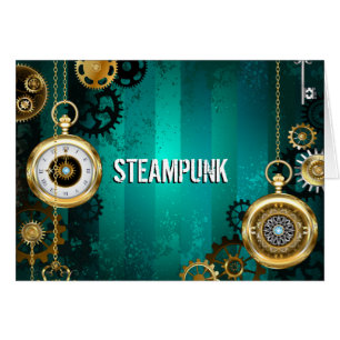 Veille bijoux Steampunk sur un Arrière - plan vert