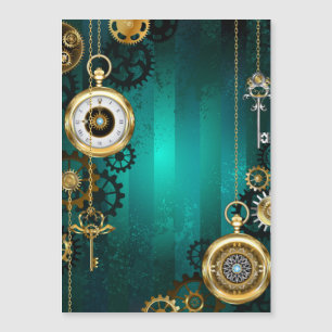 Veille bijoux Steampunk sur un Arrière - plan vert