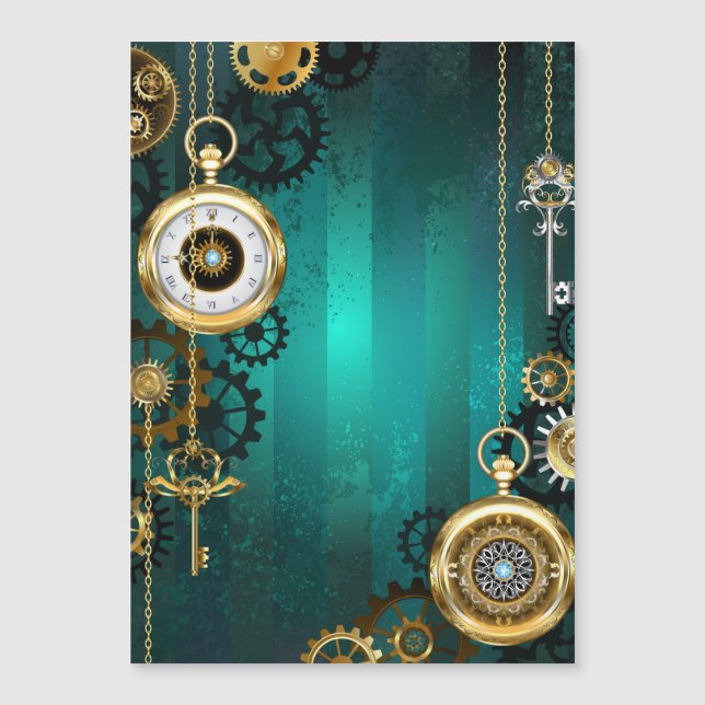 Veille bijoux Steampunk sur un Arrière - plan vert (Devant)