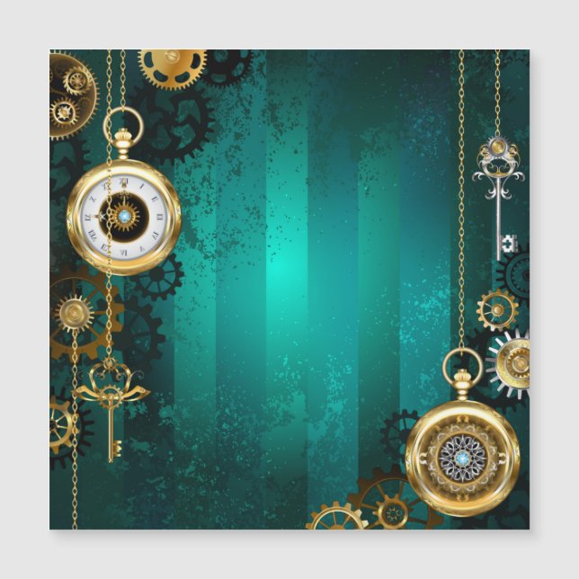 Veille bijoux Steampunk sur un Arrière - plan vert (Devant)