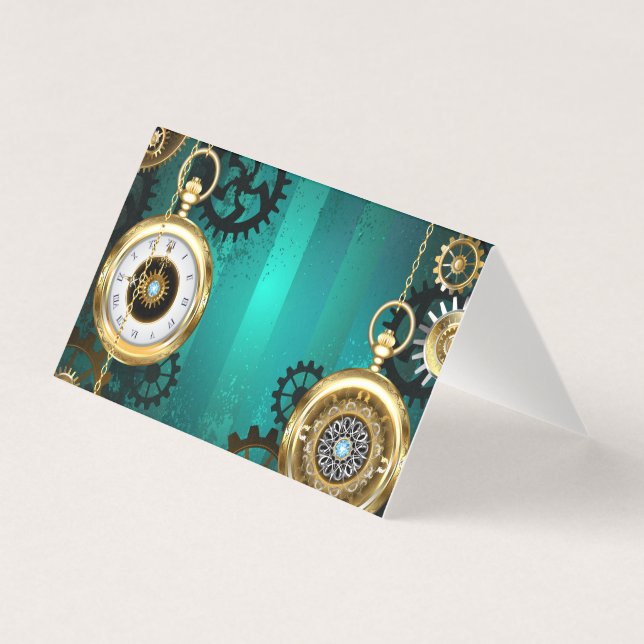 Veille bijoux Steampunk sur un Arrière - plan vert (Front)
