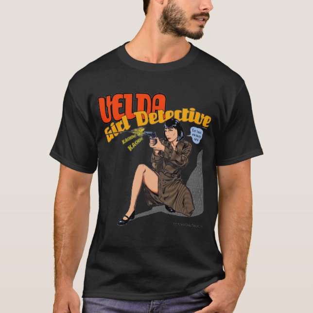 Velda : T-shirt noir révélateur de fille - (Devant)
