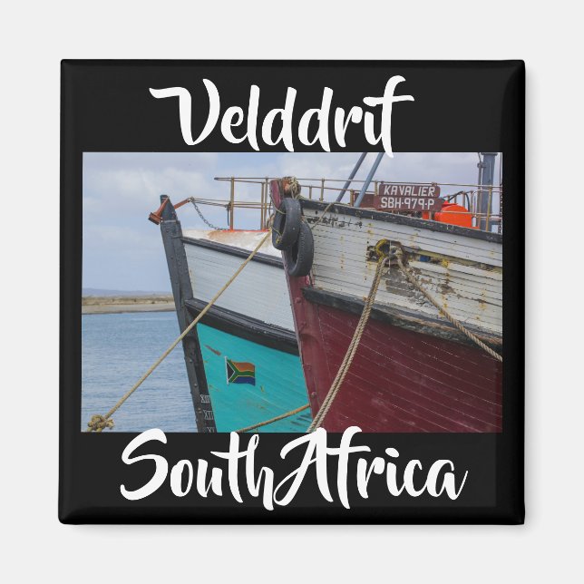 Velddrif South Africa Ship Boats Fishing Magnet (Devant)