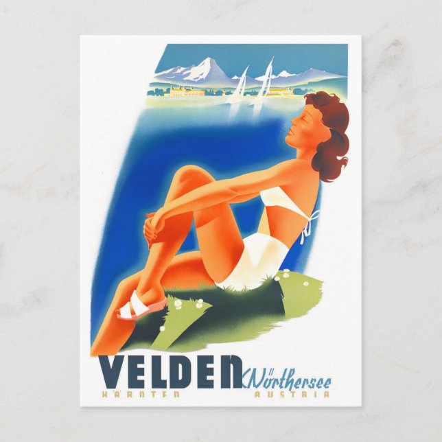 Velden Austria vintage travel Carte postale (Devant)