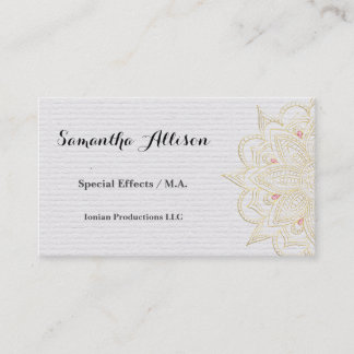 Vellum et dentelle Elegant Carte de visite