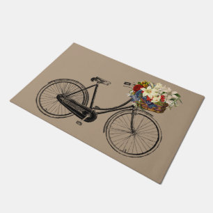 vélo bienvenu de bicyclette de taupe de tapis de