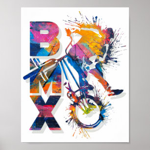 Vélo Bmx coloré Poster Bmx