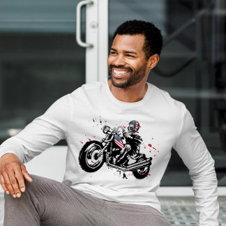 Vélo crânien avec T-shirt casque drapeau américain