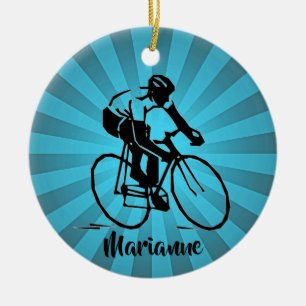 Vélo Cycliste en céramique ornement