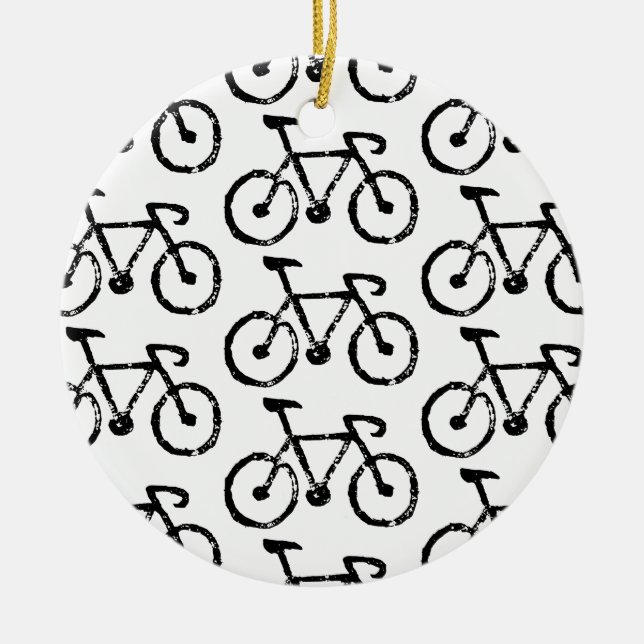 Vélo de course Imprimer ornement en céramique (Devant)