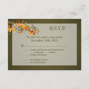 vélo de double de brun de carte- de réponse de 3x5