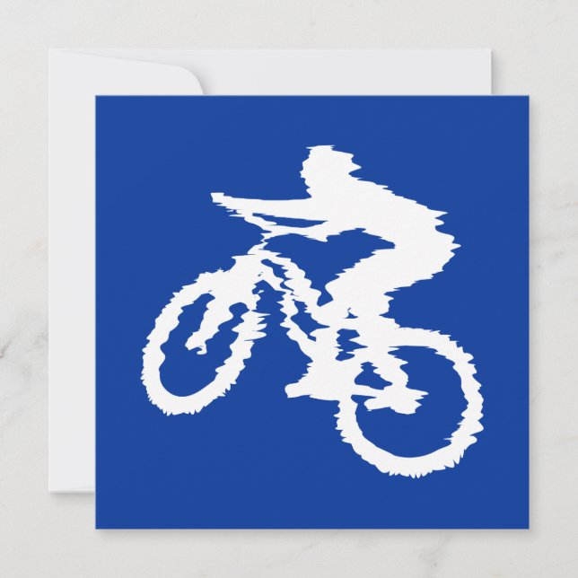 Vélo de montagne bleu et blanc (Devant)