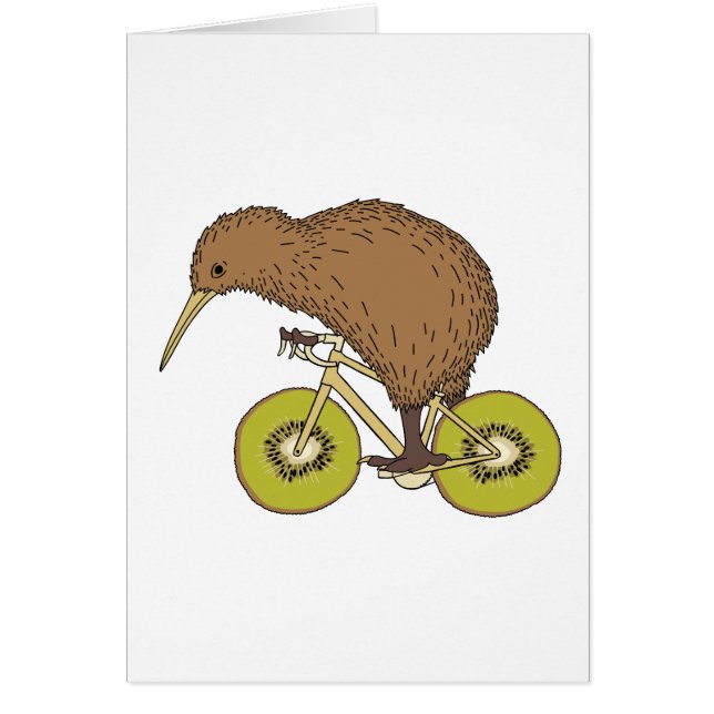 Vélo d'équitation de kiwi avec des roues de kiwi (Devant)