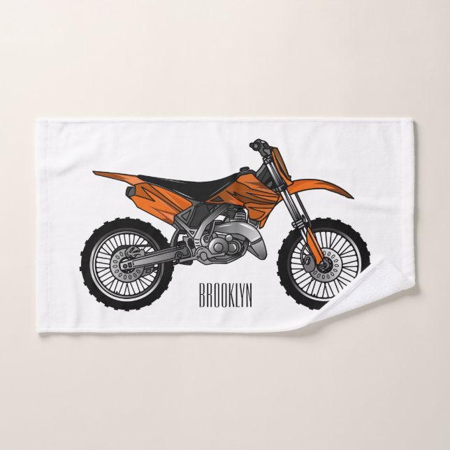 Vélo droit hors route moto / motocross dessin anim (Serviette à main)