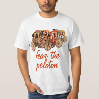 Vélo emballant le T-shirt d'humour de Peloton