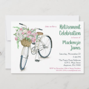 Vélo Floral Retraite Invitation Dames Femme