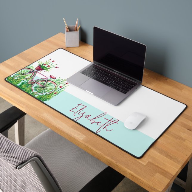 Vélo personnalisé floral rouge (Bureau 2)