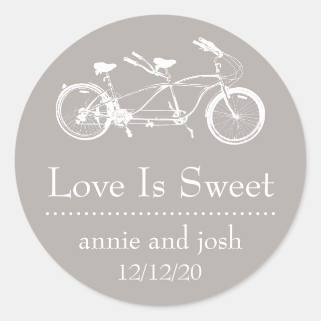 Vélo Pour Deux Amours Est Étiquette Sucré (Sable) (Devant)