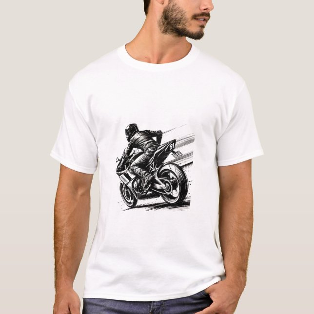 Vélo sport - T-shirt moto (Devant)