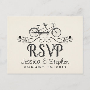 Vélo Tandem RSVP pour 2 Réponses Cartes postales