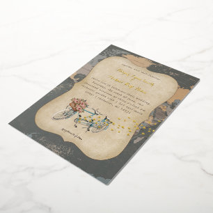 vélo tandem rustique carte du monde mariage