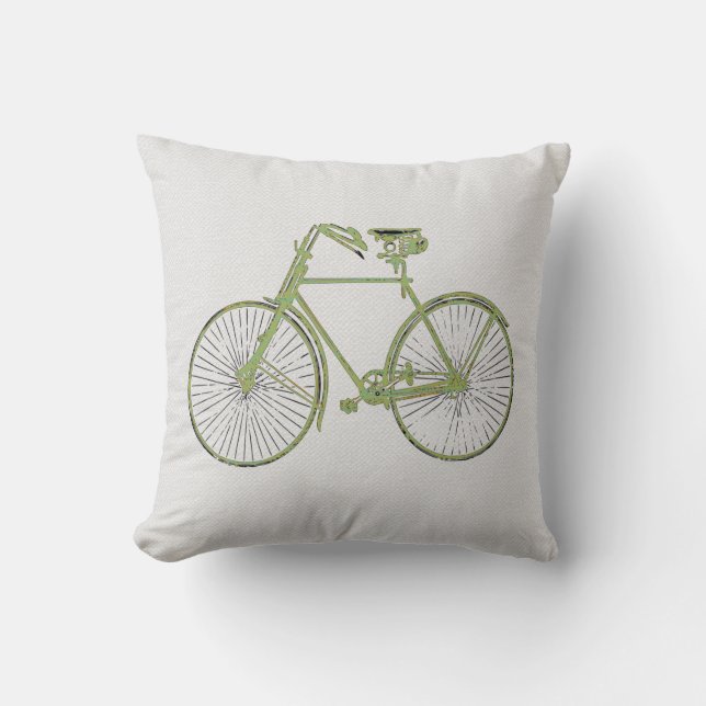 Vélo vert blanc cool Lève oreiller (Recto)